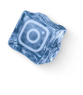 Cubo de gelo grande instagram